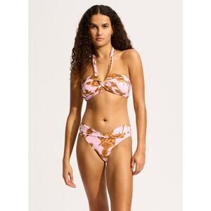 Seafolly Halter Bandeau Bikini Top - Blossom NWT US SIZE SIZE 6 10